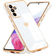 Case for Samsung Galaxy A35 5G, Electro heart, white + Full Glue Ceramic Glass