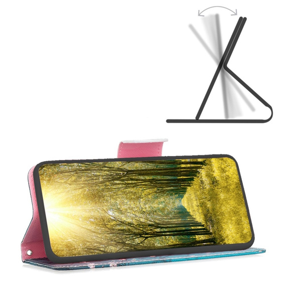 Flip case for Infinix Hot 40i, Wallet, Sakura blue