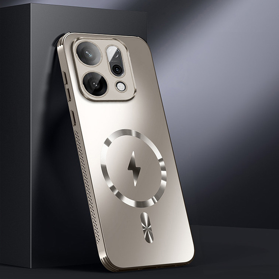 Case for Oppo Reno 14, for MagSafe, with camera protection, gold