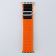 Nylon Strap for Apple Watch 1/2/3/4/5/6/7/8/SE/ULTRA 42/44/45/49mm, Orange / Black
