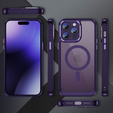 Case for iPhone 15 Pro, ERBORD Impact Guard, MagSafe, dark purple