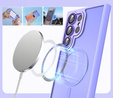 Case for Samsung Galaxy S25 Ultra, for MagSafe, ERBORD Matt Case, purple + Screen Glass