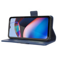 Flip case for Cat S75 5G, Wallet Litchi Magnet, dark blue