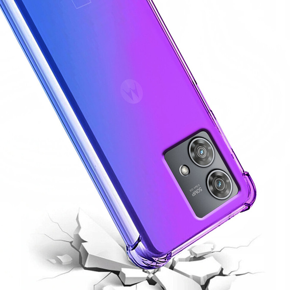 Case for Motorola Edge 40 Neo, Gradient Dropproof, Purple / blue