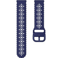 Silicone strap for 20mm Soft Hollowed-out, Dark Blue