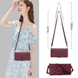 Flip case for Samsung Galaxy A56 5G, Rhombus Crossbody Leather, maroon