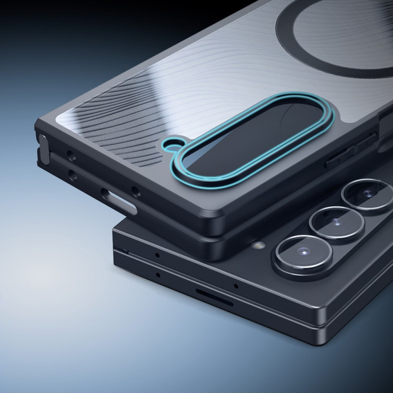 DuxDucis case for Samsung Galaxy Z Fold6 5G, Aimo case, for MagSafe, transparent / black