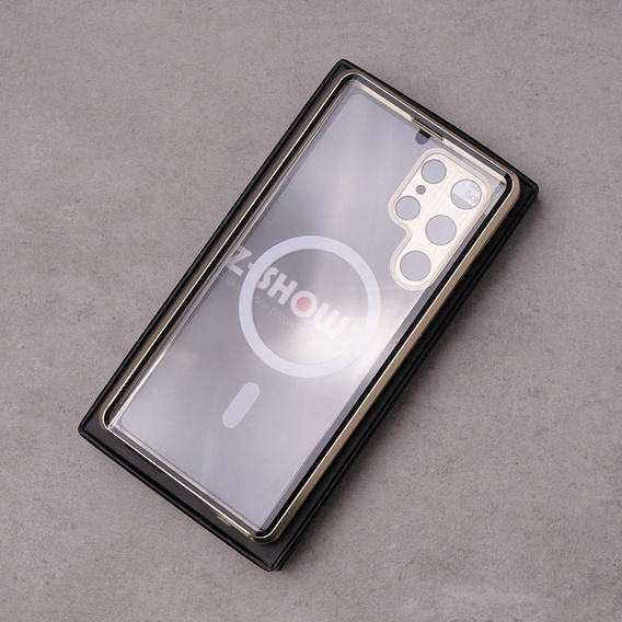 Magnetic Dual Glass MagSafe case for Samsung Galaxy S23 Ultra, gold