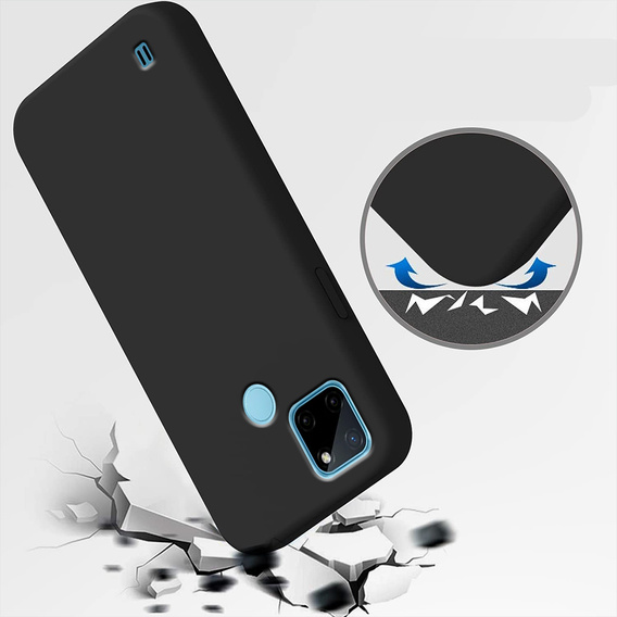 Case for Realme C21Y / C25Y, Silicone Lite, black