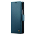 CASEME flip case for Samsung Galaxy Z Fold6 5G, Litchi Wallet, blue