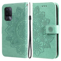 Flip case for Oppo Reno5 Z / A94 / A95 5G, Mandala, green
