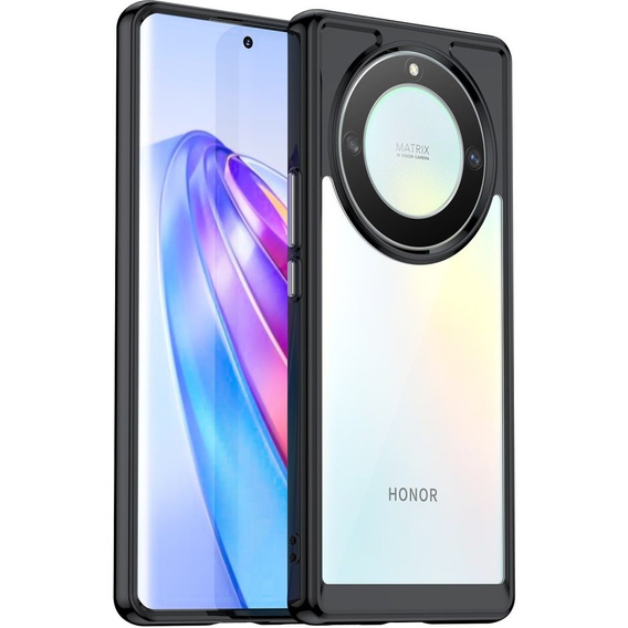 Case for Honor Magic 5 Lite, Fusion Hybrid, transparent / black