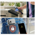 Magnetic wallet with location, NFC and cradle for iPhone 16 Pro