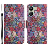Flip case for Xiaomi Redmi 13C / Poco C65, Wallet, Kaleidoscope, multicolor