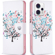 Flip case for Motorola Moto G53 5G / G23 / G13, Wallet, colorful tree, white