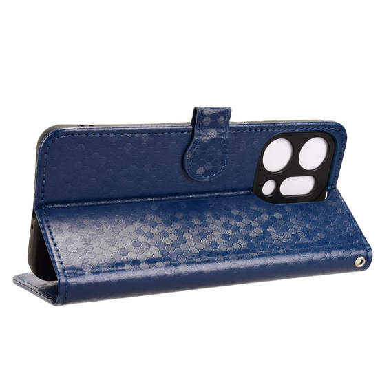 Flap case for Oppo Reno 14, Wallet Rhombus, blue