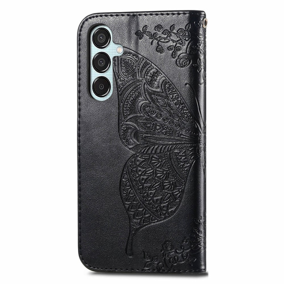 Flip case for Samsung Galaxy M15 5G, Butterfly, black