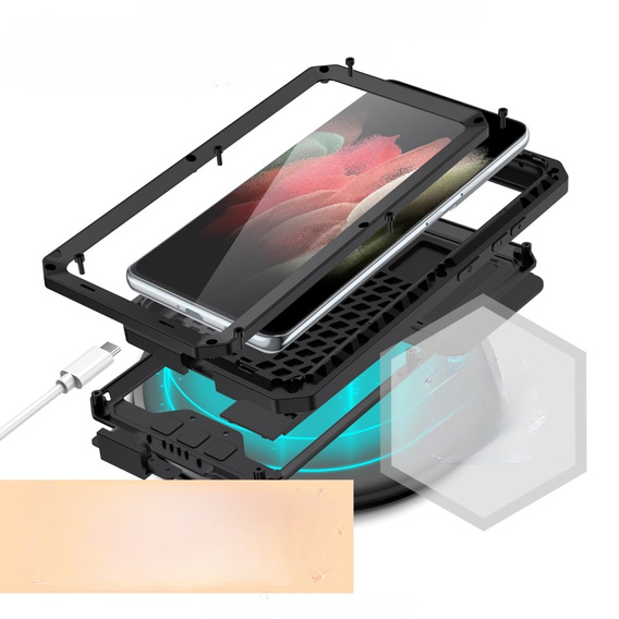 Case for Samsung Galaxy S21 Ultra, R-JUST CamShield Slide, armoured, black