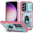 Case for Samsung Galaxy S23 FE, CamShield Slide, green / pink