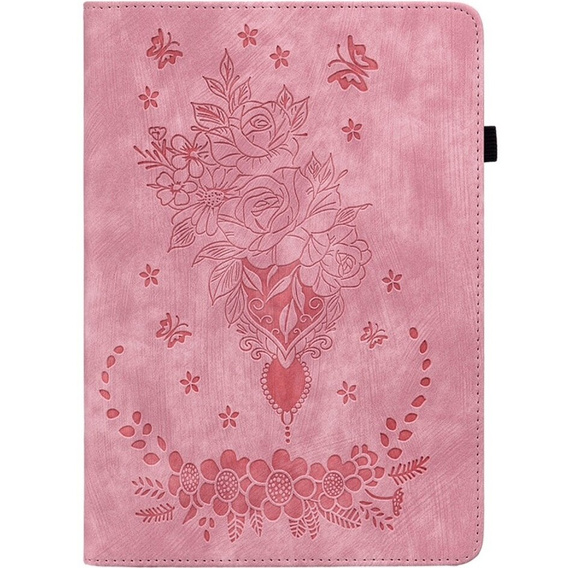 Flap case for Lenovo Tab P12, flower, light pink