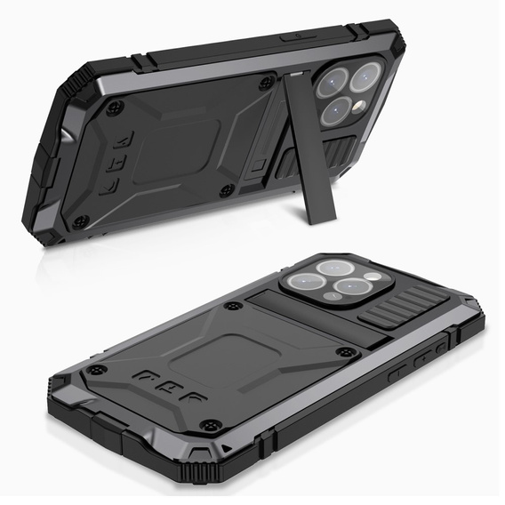 Case for iPhone 15 Pro, R-JUST, armoured, black
