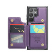CASEME flip case for Samsung Galaxy S25 Ultra, Litchi Wallet, purple