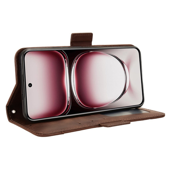 Flip case for Oppo Reno 12, Card Slot, brown