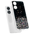 Case for Oppo A17, Glittery, black