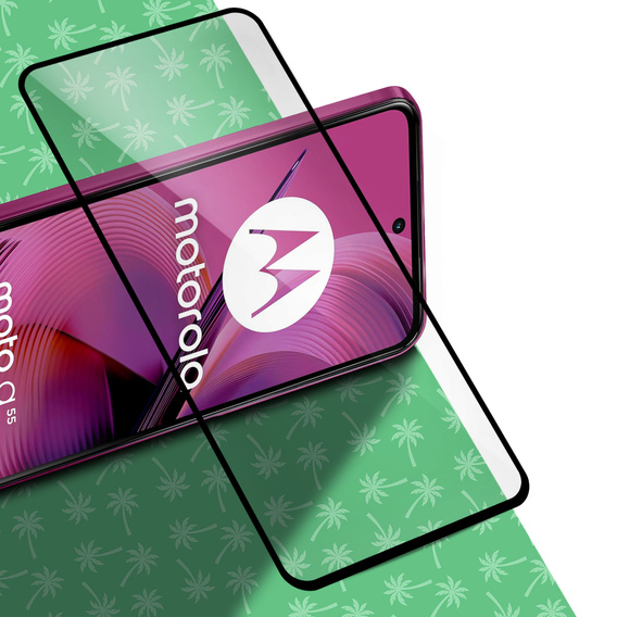 5D Full Glue Smart Palm tempered glass for Motorola Moto G55 5G