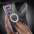 Magnetic Dual Glass MagSafe case for Samsung Galaxy S24 Ultra, purple