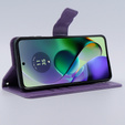 Flip case for Motorola Moto G54 5G, Butterfly, purple