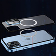 Magnetic Dual Glass MagSafe case for iPhone 13 Pro, blue