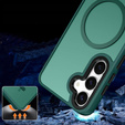 Case for Samsung Galaxy S21 FE, for MagSafe, ERBORD Matt Case, green + Screen Glass