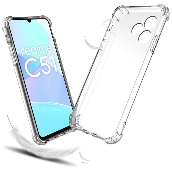 Case for Realme C51, Dropproof, transparent