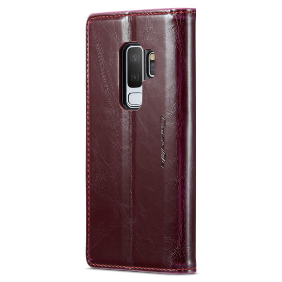 CASEME flip case for Samsung Galaxy S9+ Plus, Waxy Textured, red