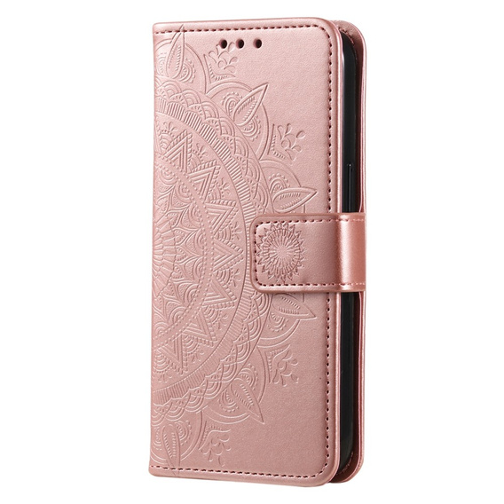Flip case for Oppo A17, Mandala, pink rose gold