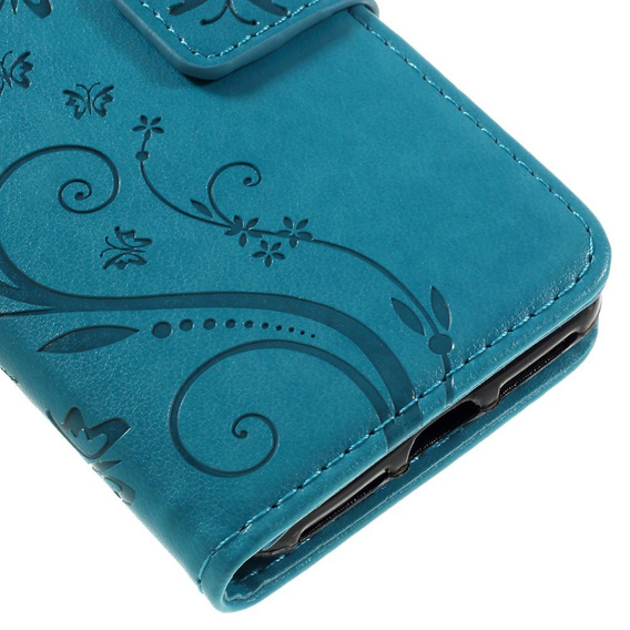 Flip case for iPhone 7/8/SE 2020/SE 2022, Butterfly Flower, blue