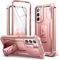 Armored case for Samsung Galaxy S22, Dexnor Full Body, pink rose gold