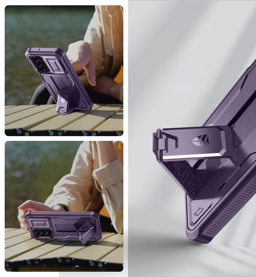 Armored case for Samsung Galaxy A26 5G, Dexnor Full Body (Two Frames), purple