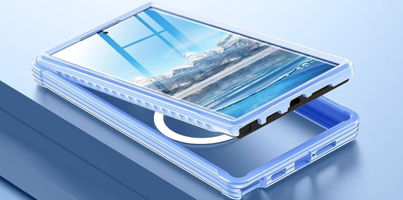 Case for Samsung Galaxy S24 Ultra, Shockproof, with screen film, for MagSafe, blue