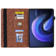 Case for Xiaomi Pad 6, Classic, with space for stylus, brown