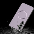 Case for Samsung Galaxy S24 FE, Leather Hybrid MagSafe, purple