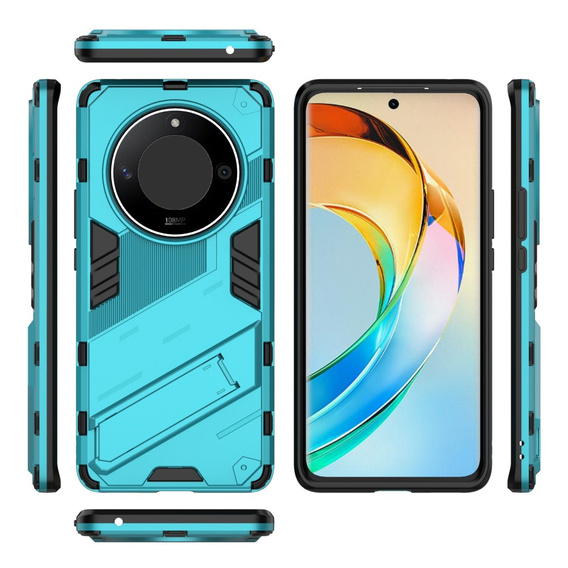 Case for Honor Magic 6 Lite 5G, Military kickstand, blue