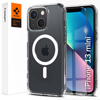 Spigen MagSafe Case for iPhone 13 Mini, Ultra Hybrid, white + 9H Tempered Glass