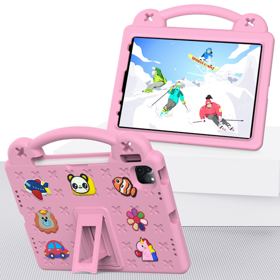 Children's case for iPad 10.9 2022 10 Gen, Cute Patterns, with stand, pink