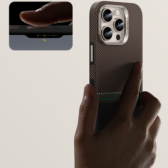 BENKS Kevlar Magnetic Armor Pro Prestige 600D Y065 case for MagSafe with active button for iPhone 16 Pro