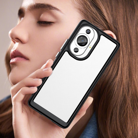 Case for Huawei Nova 11 Pro, Fusion Hybrid, transparent / black