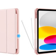 Case for iPad 10.9 2022 10 Gen, Smart Pencil, with space for stylus, pink