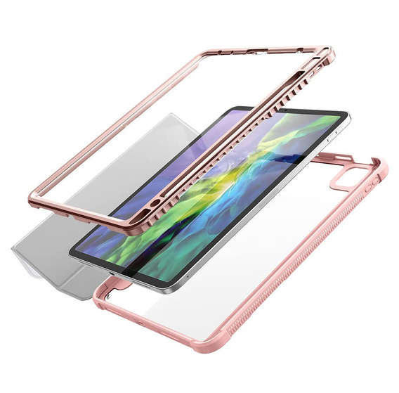 Case for iPad Air 4 10.9 2020 / iPad Pro 11 2020 / 2018, Suritch Full Body Marble, pink
