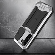 Armored case for Samsung Galaxy S22, R-JUST CamShield Slide, silver